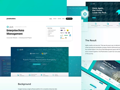 Rubrik • Case Study Page cloud data management data management data protection design development development company marketing marketing site marketing website performance product security seo ui uiux ux web development web development company web development services