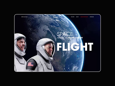 SpaceX — New Website 2020. Space animation app clean design graphic design minimal ui ux web website