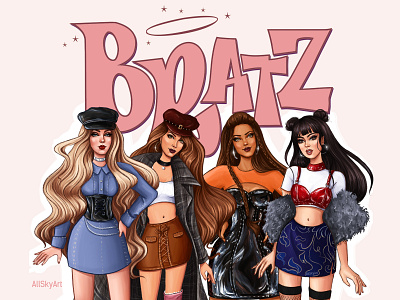 Bratz in real life art artist artwork bratz character character design digital illustration fashion illustration girl illustration illustration illustration art illustrator