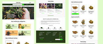 Cannabis Ecommerce landing page cannabis ecommerce ui uidesign uxdesign web design