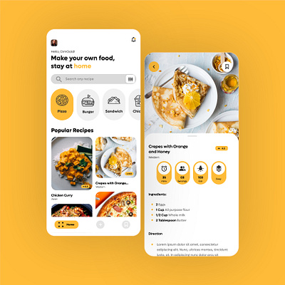 Food App UI Design productdesign ui ui design uiux uxdesign