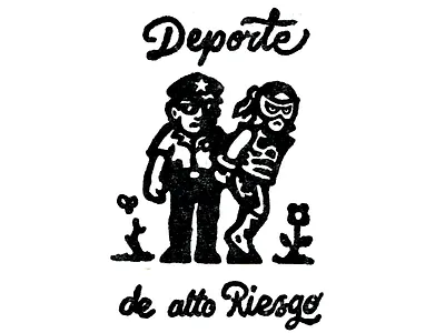 Zero Miedo character deported design handmade illustration mexico pentagonjr wrestling