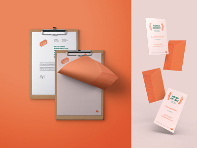 Hidden Ballast branding business card identity system stationery