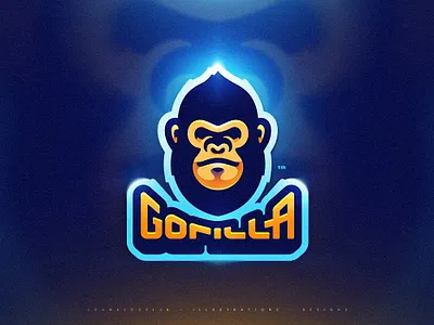 Gorilla (For Sale) adobe illustrator cartoon character design drawing dribbble illustration logo mascot vector