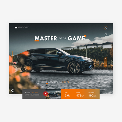 Luxury Car Web UI car design design art illustration minimal ui ux web website