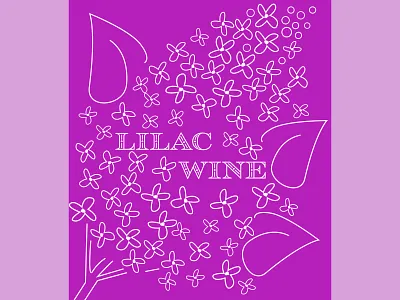 Lilac wine label albany flowers graphicdesign hudsonvalley labeling lilacs outlines simplicity wine label wine label design winebottle winery