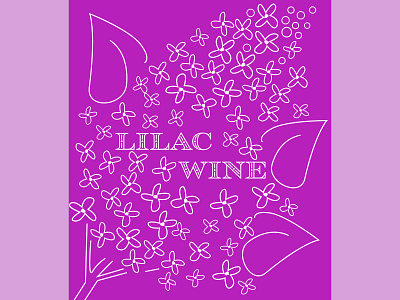 Lilac wine label albany flowers graphicdesign hudsonvalley labeling lilacs outlines simplicity wine label wine label design winebottle winery