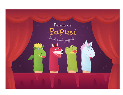 Puppet Stage adobe illustrator animal art illustration illustrator puppets stage toys toystore vector vectorart