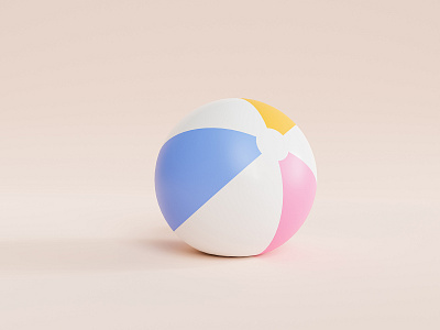 Beach ball 3d 3d render ball beach beach ball blender fun play render summer summertime three dimensional