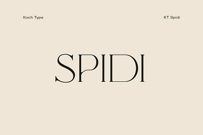 Spidi | Koch Type advertising branding classy display display font elegant fashion fonts lettering logo luxury magazine minimalist modern sans serif serif stylish typeface typography unique