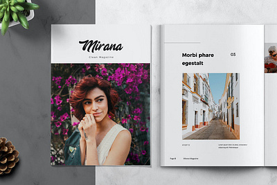 MIRANA - Magazine Template a4 adobe catalog clean editorial editorial layout fashion indesign lookbook magazine minimalist modern photography portfolio print printable professional template us letter usletter