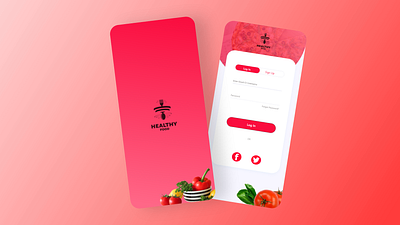 sign up page for food app design branding design icon illustration minimal typography ui vector web website