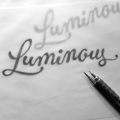 Luminous art branding branding design cooper design hand drawing hand drawn handlettering lettering logo pencil sketch sketch typogaphy