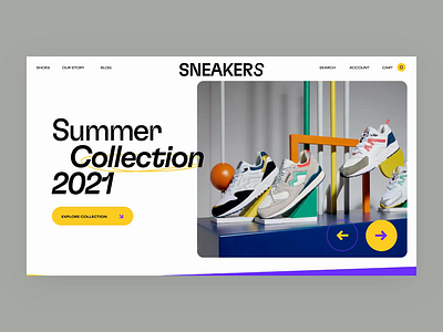 SNEAKERS - HOMEPAGE art direction concept design loader loading motion ux web webdesign