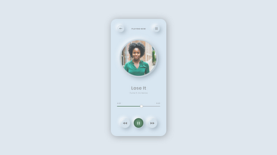 Neumorphic Music Player design figma illustration minimal ui ux