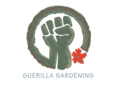 Guerilla Gardening A-Z Series design editorial design illustration picture book