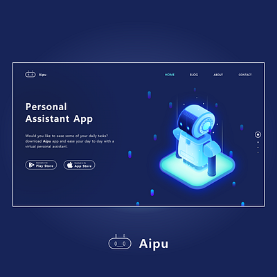 Aipu Website Concept app personal assistant robot webdesign website