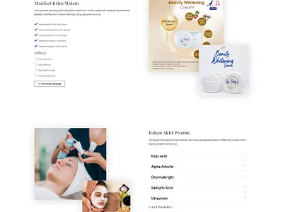 Landing Page Beauty Whitening Cream