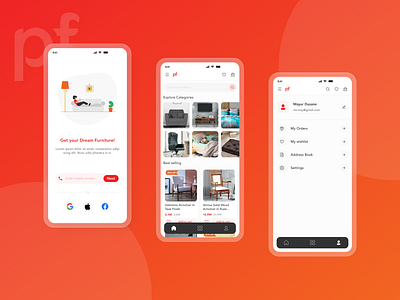 Pepperfry app redesign app app design application design ecommerce ecommerce app furniture home login minimal mobile mobile app navigation redesign ui ux