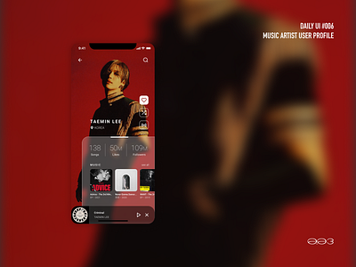 Daily UI #006 | Music Artist User Profile daily 100 challenge dailyui dailyuichallenge design practice ui ui ux ui design uidesign uiux