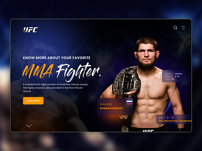 UFC khabib landing page mma ufc