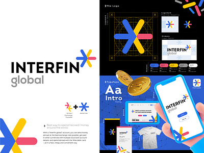 Interfin global - Best way to spend/recived/ money angkritth asterisk brand design brand identity branding design businesscard currency exchange global logo logo design logotype mobile app star ui ux uxdesign website design