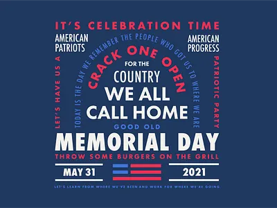 Memorial Day america american flag design designer freelance designer futura goodwin studio graphicdesign logo design memorial day type art type layout typography usa