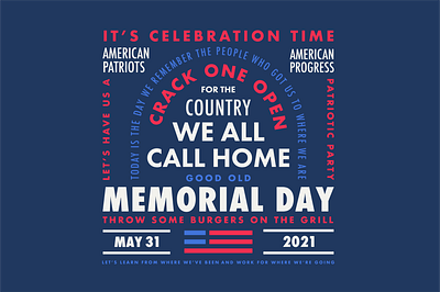 Memorial Day america american flag design designer freelance designer futura goodwin studio graphicdesign logo design memorial day type art type layout typography usa