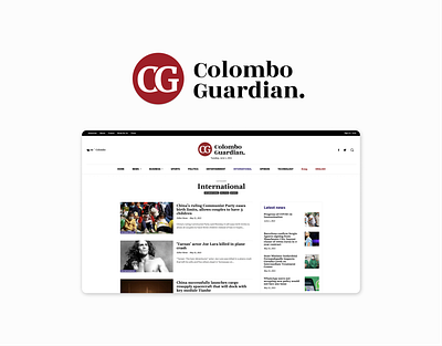 Colombo Guardian branding design logo news ui ux website