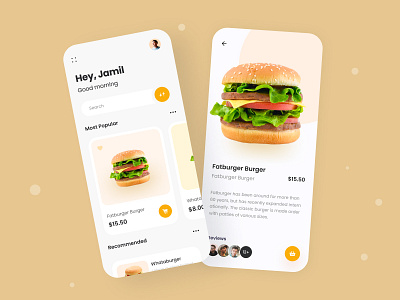 Food app concept 😋 app buger food app interface ios minimal mobile mobile app mobile app design mobile ui ui ui ux uidesign ux