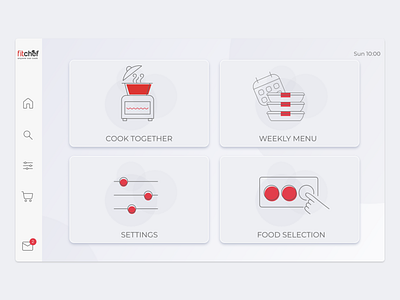 Fitchef Dashboard Main Screen app dashboard dashboard design flat illustration linear ui ux vector web website