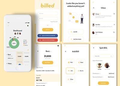 Bill Splitting App app design ui ux