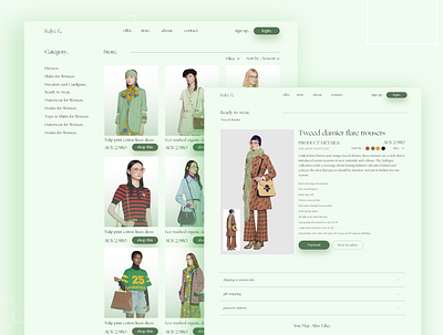 Fashion eCommerce Add To Cart & Category branding category category page design ecommerce ecommerce business ecommerce design new concept typography ui ux vector website