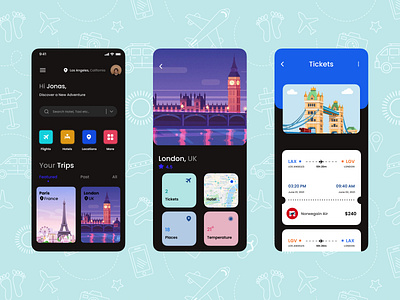 Travel Booking App app application application ui design minimal ui uidesign user interface user interface design userinterface