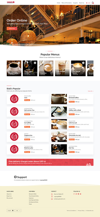 Starcafe - Online Food Ordering System delivery ecommerce food online ordering restaurant shopping