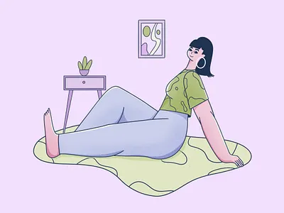 Resting 2d art adobe illustrator behance character character design character illustration characterdesign flat flat character flat design flat illustrator freelance illustrator illustration procreate procreate app procreate art vector vector illustrator