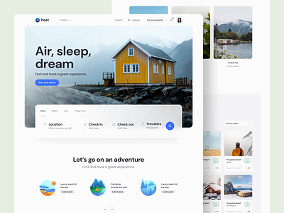 Fleet – Travel Shopping UI Kit booking car rentals clean dark theme experience figma resource homestay interface landing page minimal responsive travel travel booking travel shopping typography ui ui design ux ux design website