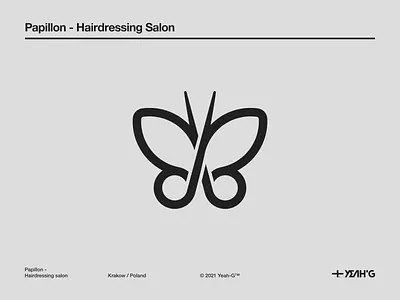 Papillon - Hairdressing Salon barber barbershop black and white branding design branding designer butterfly golden ratio golden ratio logo haidressing helvetica logo logo design logo designer logo designs logodesign logomark logomarks logos logotype minimal