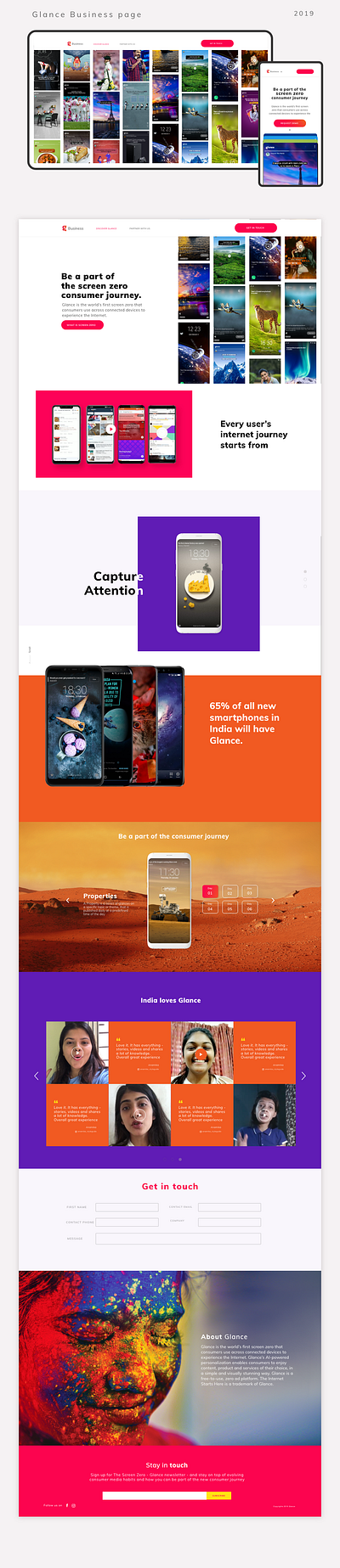 Glance- Business UI design ui ux website