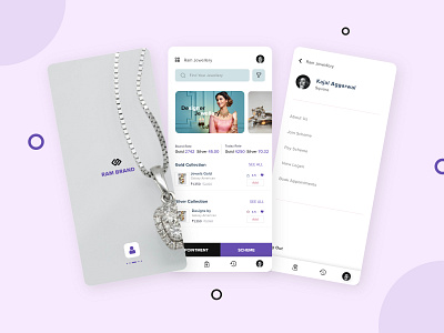 Jewellery App Design app branding design ui web