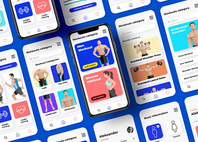 Workout app design ( UI design ) adobexd app design uidesign uiux user interface user interface design ux ui uxdesign