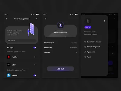 Roam VPN_4 app design icon ui ux 图标 应用 设计
