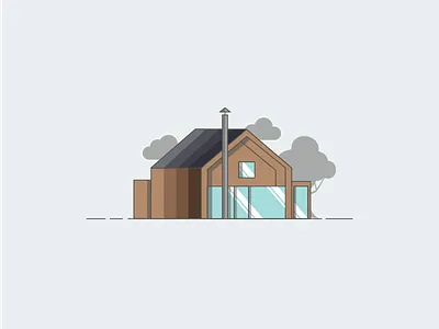 Vector House 1 light 2d adobe ilustrator architecture branding design flat home house illustraion illustration illustrator minimal outline vector