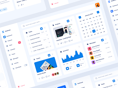 Seektask - Team Task Management Dashboard agency blue chart clean component dashboad dashboard design dashboard ui graphic management managment statistics task task manager ui uiux ux uxui