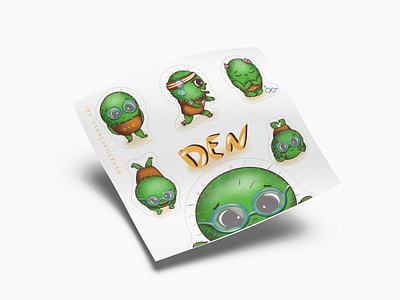 Sticker pack "Cactus Den" art artwork cactus cartoon character cartoon illustration character design drawing illustration plant sticker sticker design stickermule stickers store