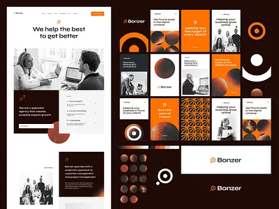 Bonzer Brand Identity 🟠 brand brand identity branding branding and identity branding concept branding design colors identity logo mark typography visual identity website