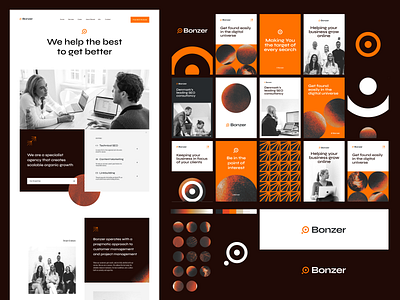 Bonzer Brand Identity 🟠 brand brand identity branding branding and identity branding concept branding design colors identity logo mark typography visual identity website