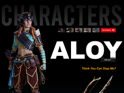 Forbidden West Homepage aloy branding design forbidden west horizon new game proxicide ui webdesign webpage website