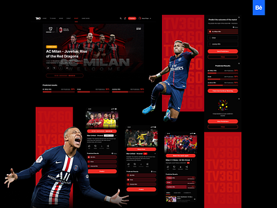 TV360 - Behance Showcase creative dccomics design football graphic interaction interface marvel minimal movie movie app movie poster music neymar soccer sport ui uidesign uiux web