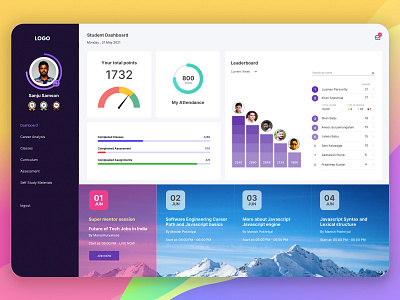 Student Sashboard baiju dashboad event jobsy leaderboard schedule student